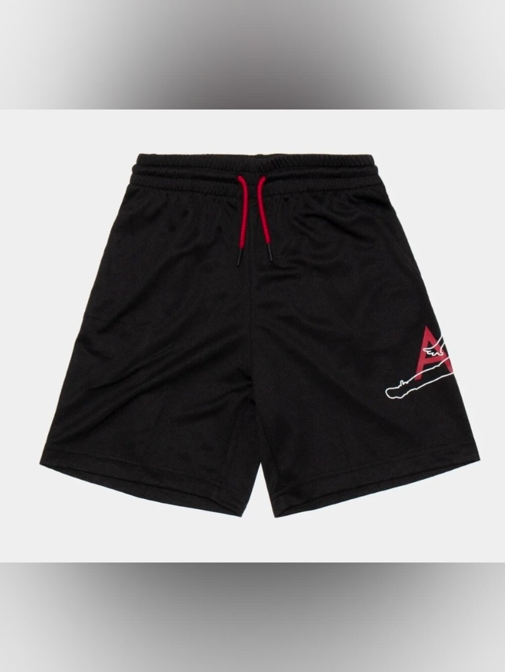 Jordan Men’s Black Athletic Shorts with Red Drawcord